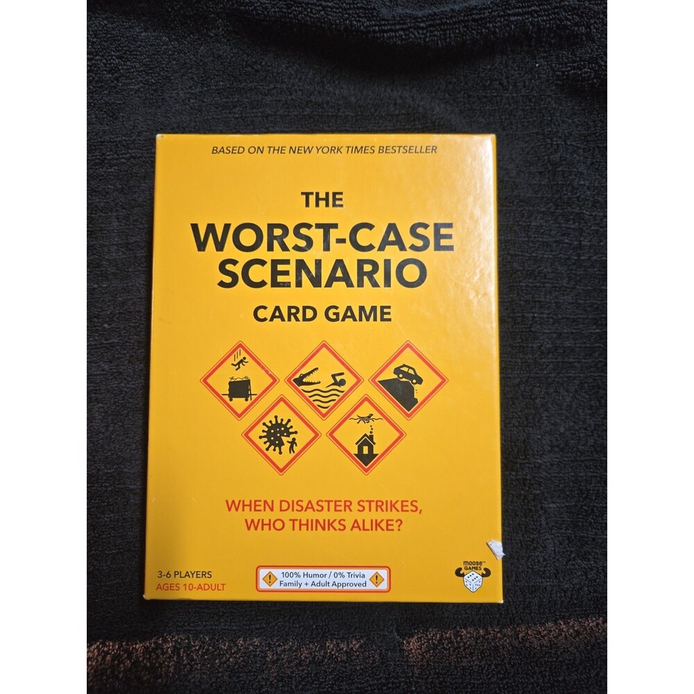 The Worst-Case Scenario Card Game by Moose Games – NEW & SEALED – Party Game